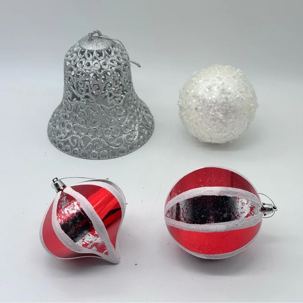 Vintage Angel Tree Topper and Ornaments Holiday Decor - 5 piece